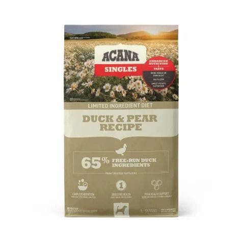Acana 25lb grain free duck and pear dog food