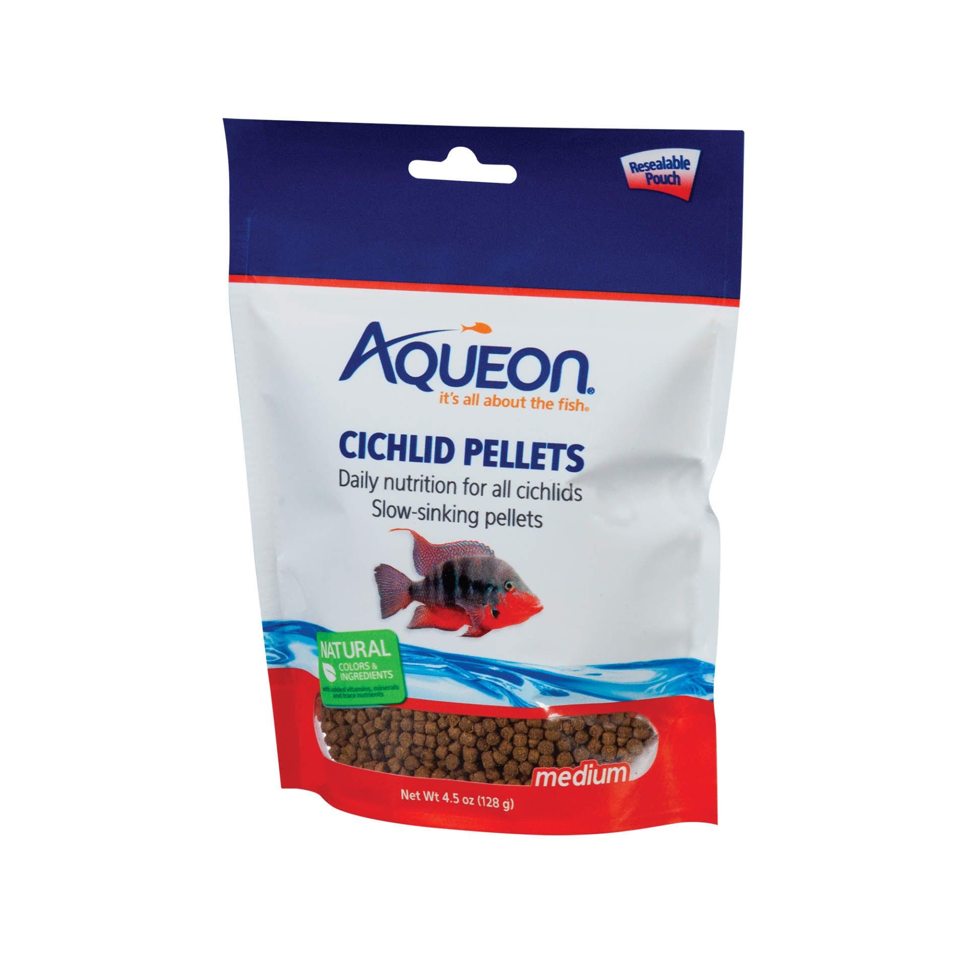 Aqueon cichlid pellets medium 4oz fish