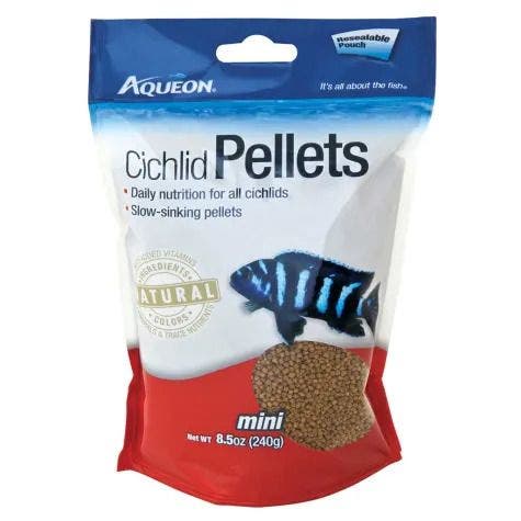 Aqueon cichlid pellets mini 8.5oz fish