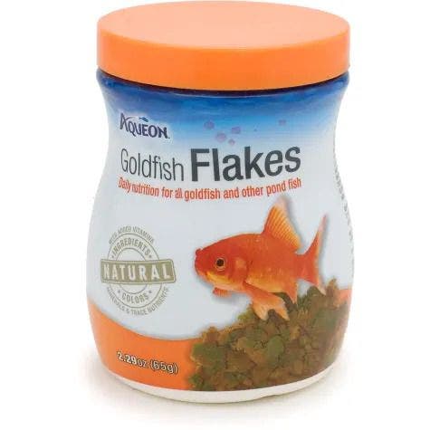 Aqueon goldfish flakes 2.29oz fish