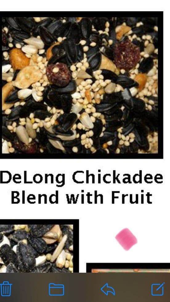 Delco chickadee mix 40lb bird seed