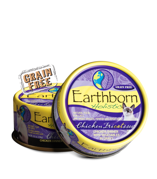 Earthborn Holistic 5.5oz chicken fricatssee cat food
