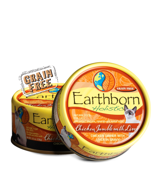 Earthborn Holistic 5.5oz chicken jumble liver cat food