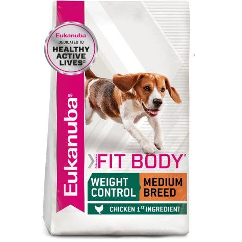 Eukanuba Fit Body Weight Control Medium Breed Dry Dog Food, 28 Lb