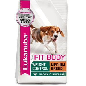 Eukanuba  Fit Body Weight Control Medium Breed Dry Dog Food, 28 Lb