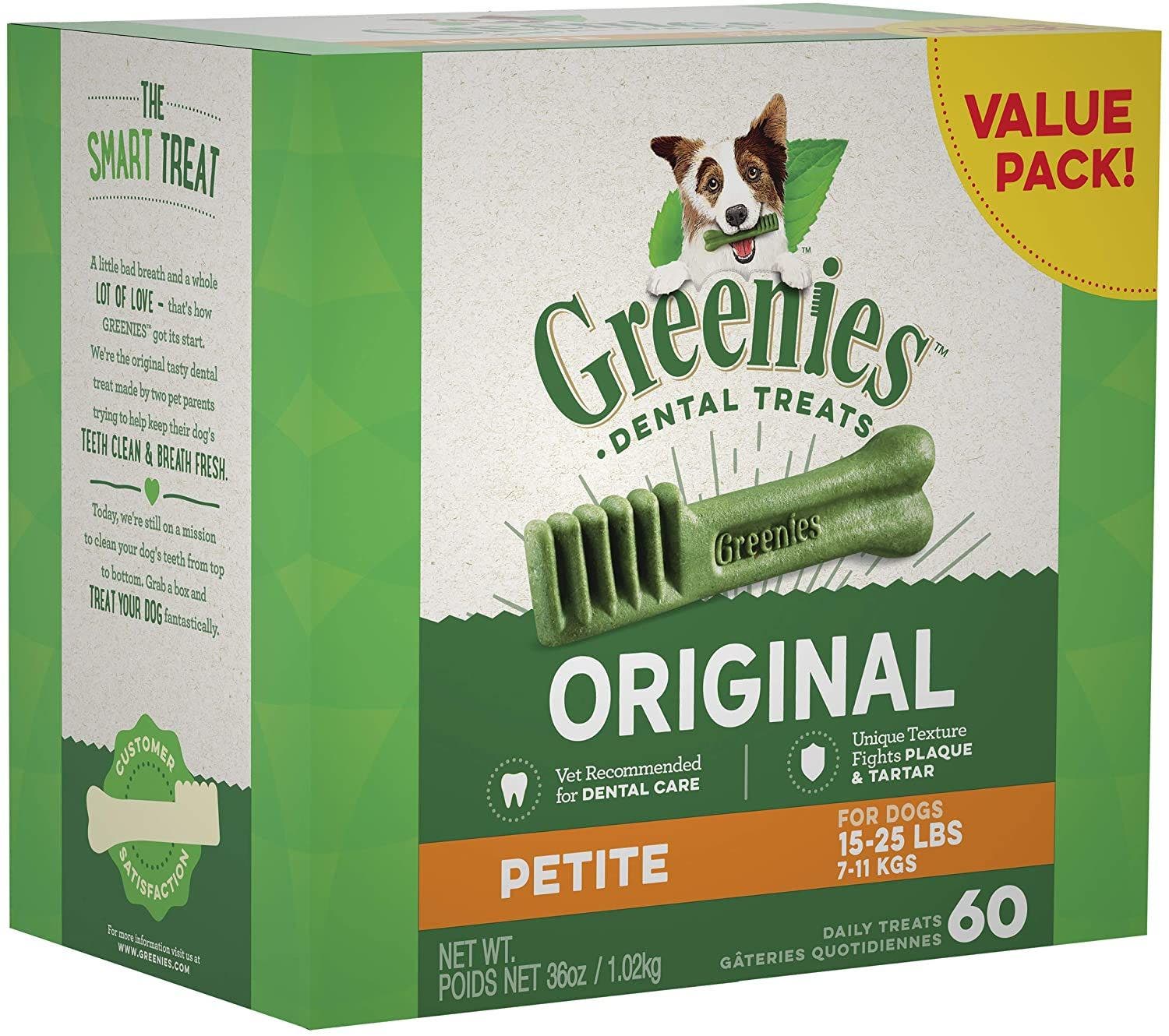 Greenies Petite Dental Chews 36oz Tub