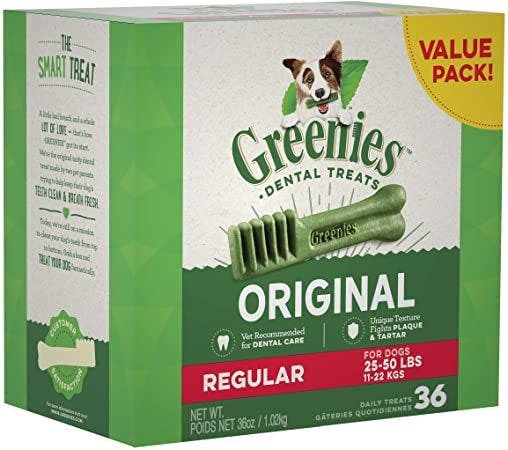 Greenies Regular Dental Chews 36oz Tub