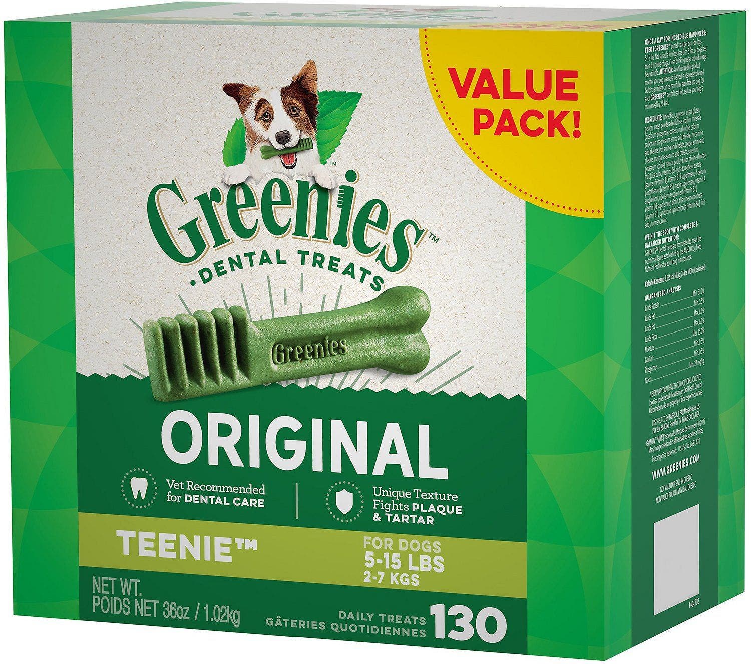Greenies Teenie Dental Chews 36oz Tub