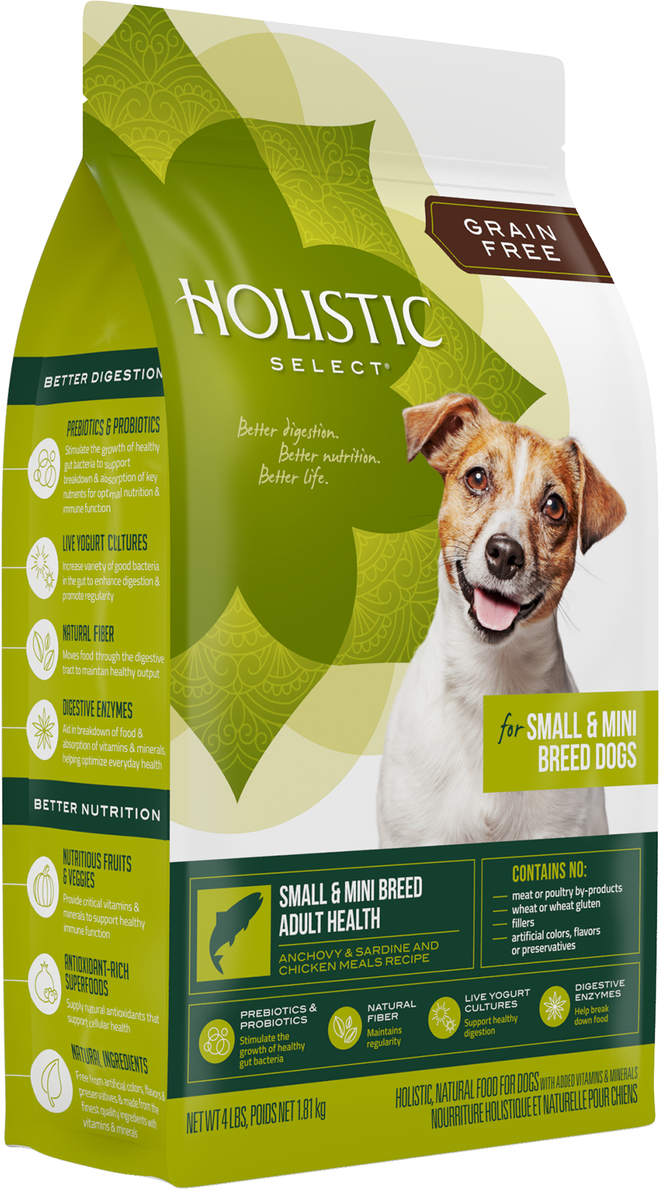 Holistic Select 24lb Grain Free Mini Breed Anchovy Dog Food