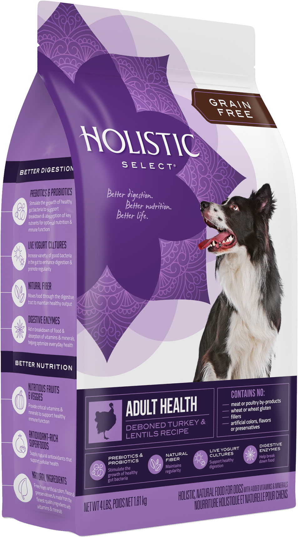 Holistic Select 24lb Grain Free Turkey Lentil Dog Food