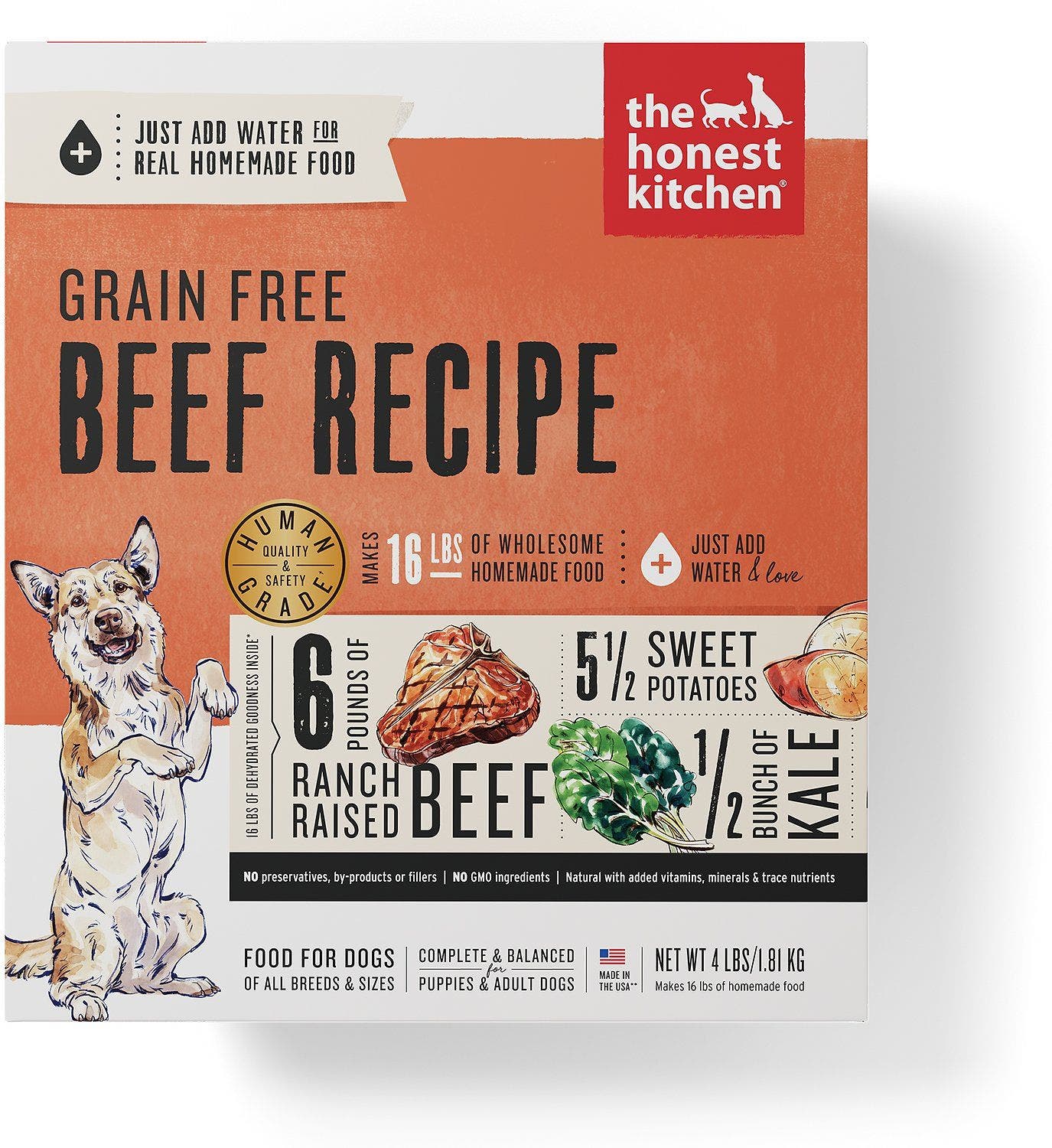 Honest Kitchen 4lb Grain Free Beef