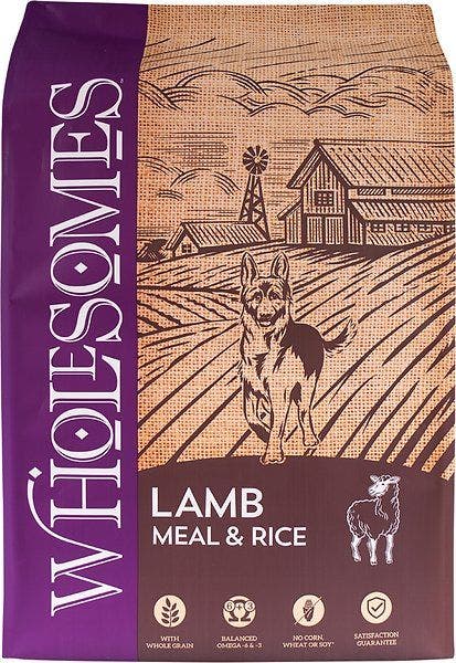 Wholesome 40lb lamb rice dog food