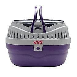 Living World carrier small purple grey