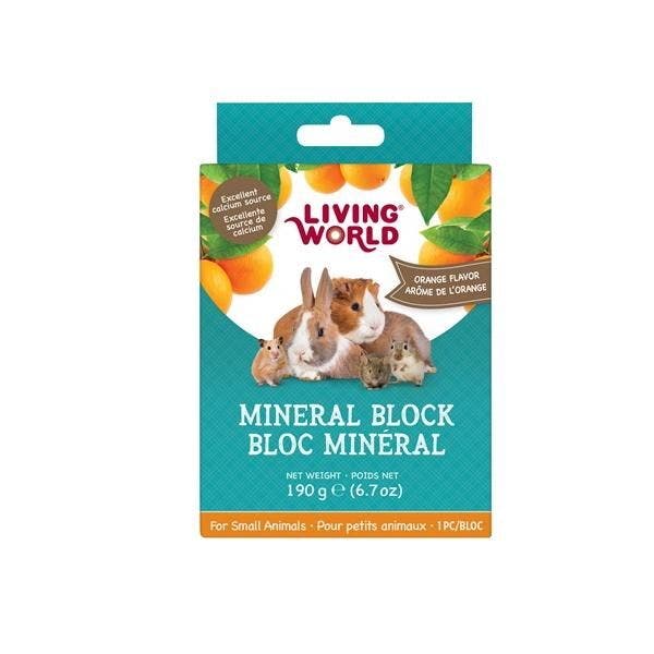 Living World small animal mineral orange block 6.7oz