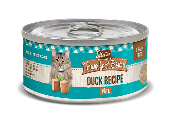 Merrick 5.5oz purrfect bistro duck pate