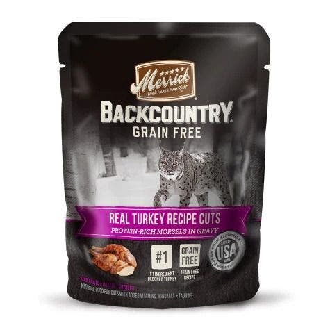 Merrick backcountry cat oat 3oz pouch turkey