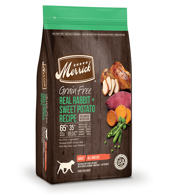 Merrick 4lb grain free rabbit sweet potato