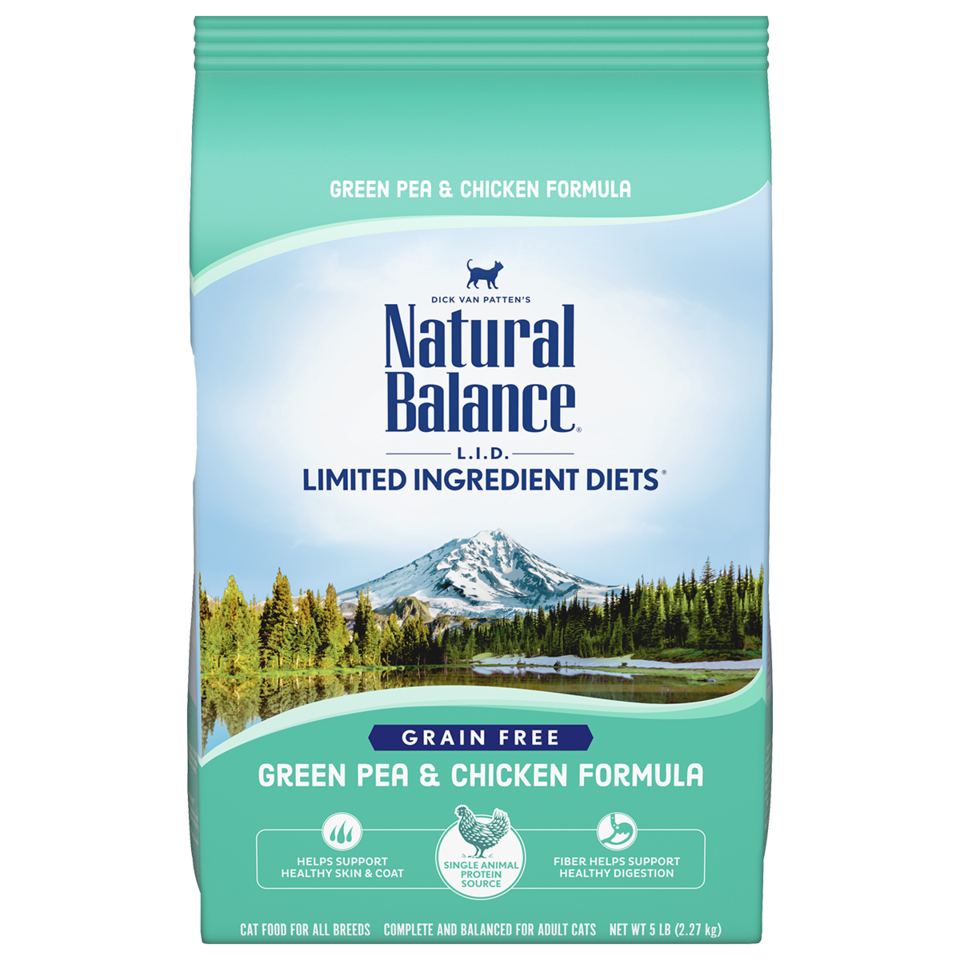 Natural Balance Limited Ingredient Green Pea & Chicken Formula Dry Cat Food 10lb