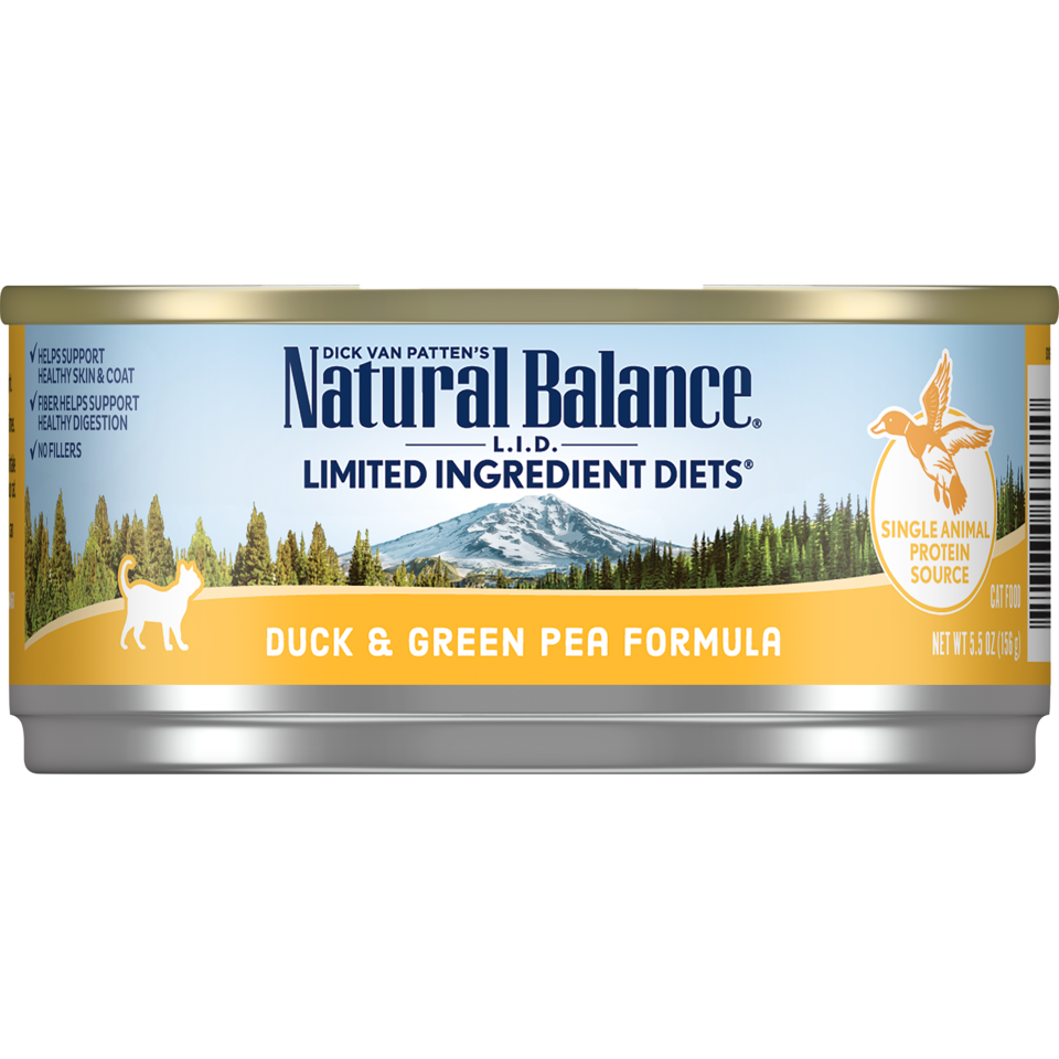 Natural Balance 5.5oz duck and pea cat food Brothers Country Supply