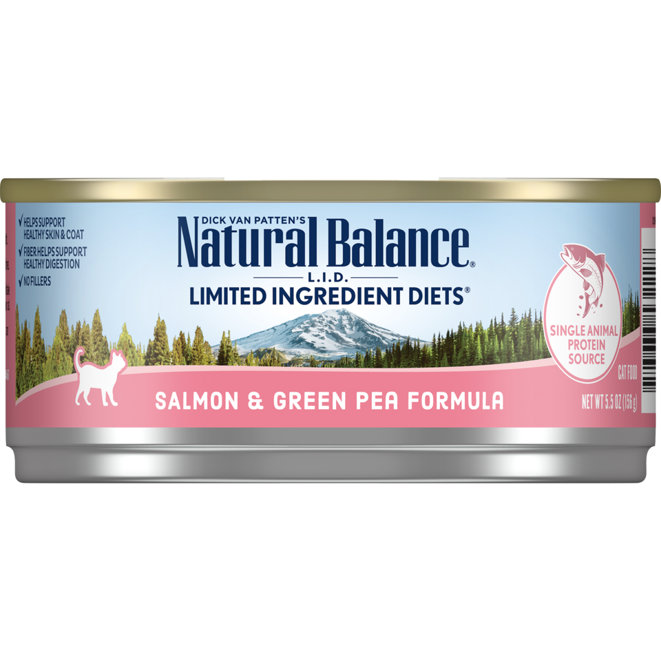 Natural Balance 5.5oz salmon pea cat food