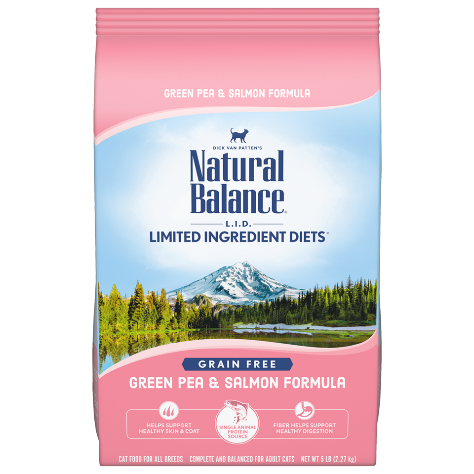 Natural Balance Limited Ingredient Green Pea & Salmon Formula Dry Cat Food 10lb