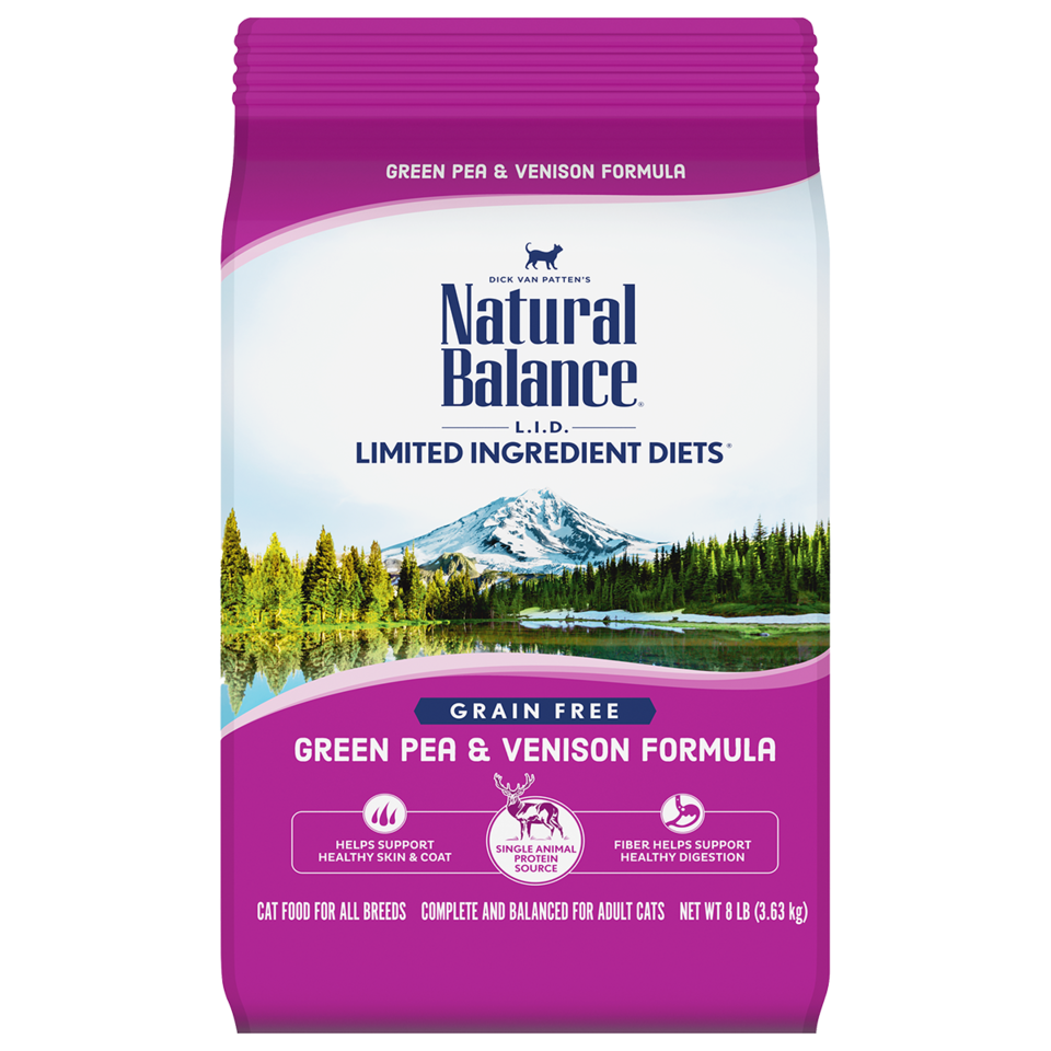 Natural Balance cat 8lb limited ingredient diet pea venison cat food Brothers Country Supply