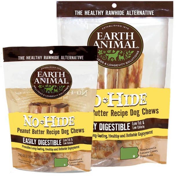No Hide peanut butter medium 2 pack chew dog treats