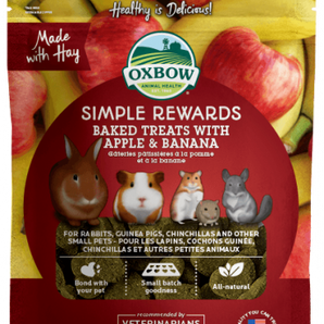 Oxbow simple rewards 3oz apple banana treats small animal