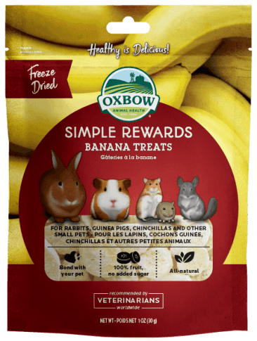 Oxbow simple rewards 1oz banana treats small animal
