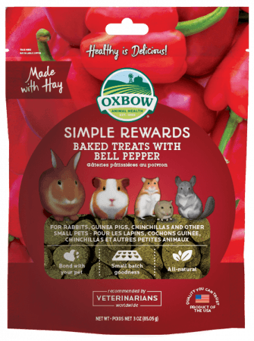 Oxbow simple rewards 3oz bell pepper treats small animal