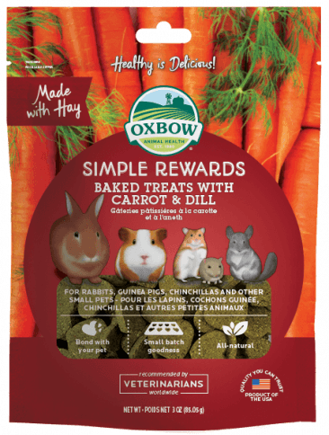 Oxbow simple rewards 3oz carrot dill treats small animal
