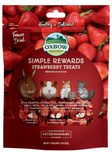 Oxbow simple rewards .50oz strawberry treats small animal
