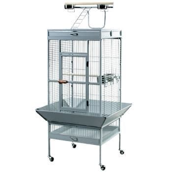 Prevue Hendryx 18x18x57 inch pewter kd cockatiel cage bird