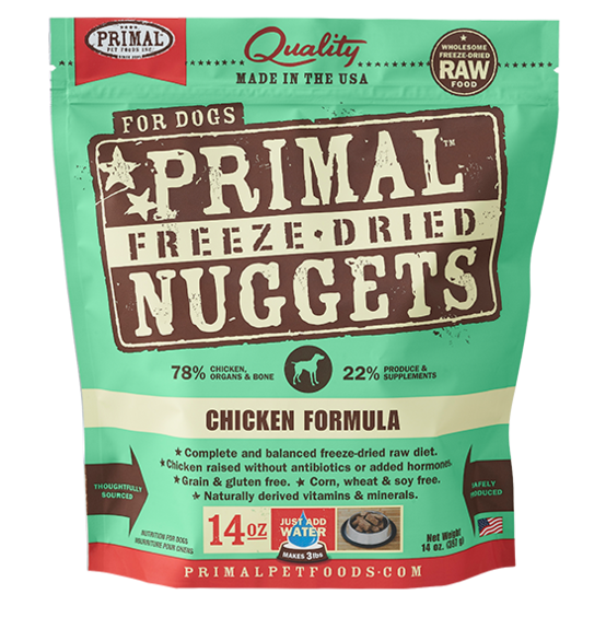 Primal freeze dried chicken 14oz dog treat