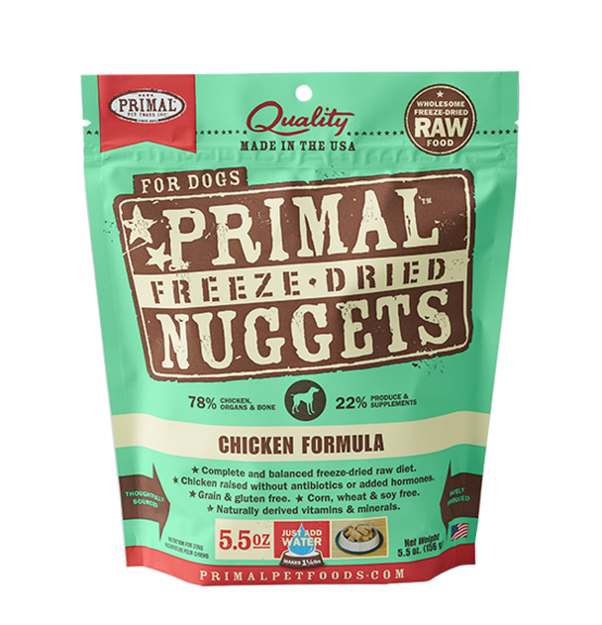 Primal freeze dried chicken 5.5oz dog treat