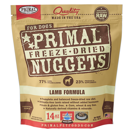 Primal freeze dried lamb 14oz dog treat