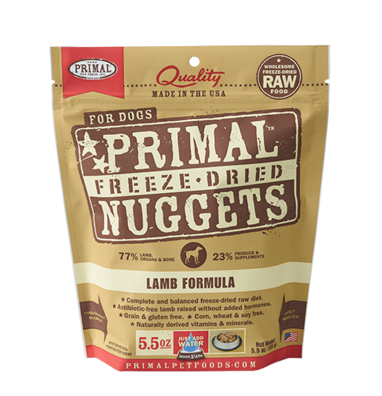 Primal freeze dried lamb 5.5oz dog treat