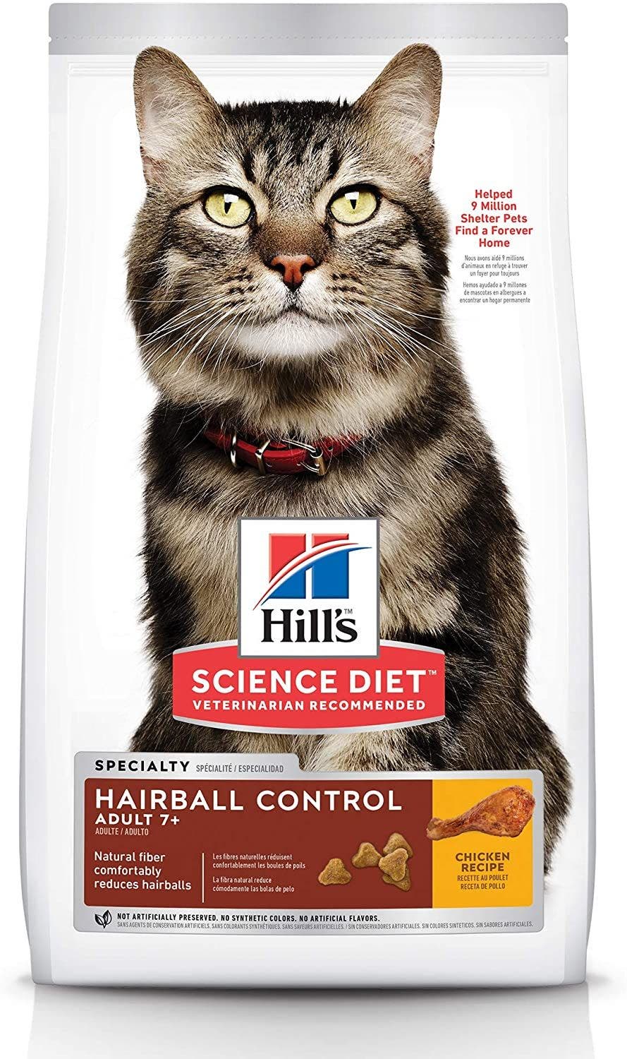 Science Diet 15.5lb Adult 7+ Hairball Control Chicken Recipe Cat Food