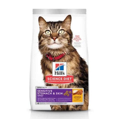 Science Diet 7lb Adult Sensitive Stomach & Skin Chicken & Rice Cat Food