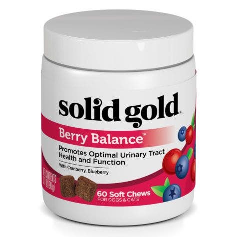 Solid Gold Berry Balance Urinary Health Smoked Bacon Flavor Dog Chews, 7.4  oz., Count of 120