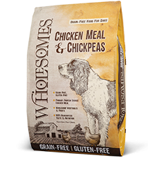 Wholesomes grain free dog food best sale