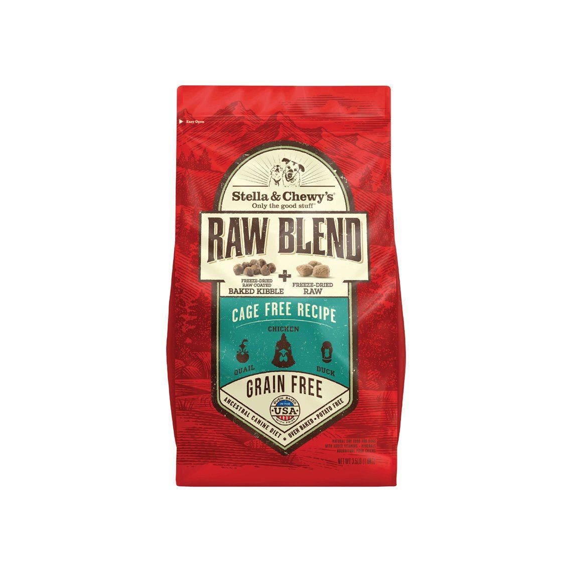 Stella and Chewy's 22lb raw blend cage free chicken dog food
