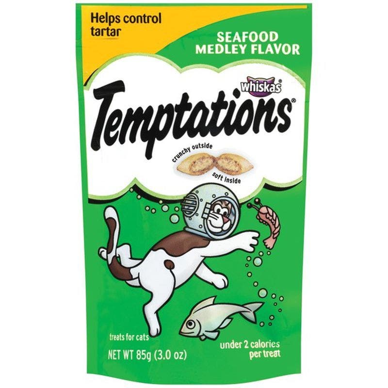 Temptations 3oz seafood medley cat treat