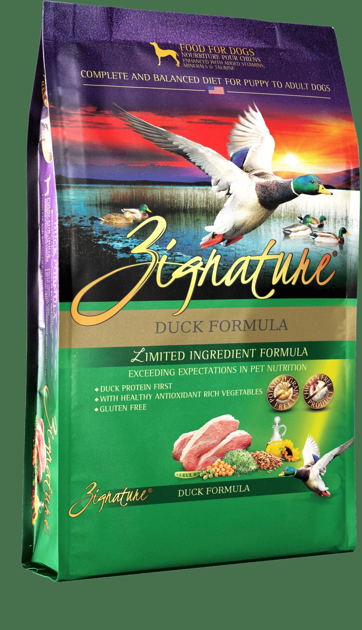Zignature Duck Formula Dry Dog Food 13.5lb