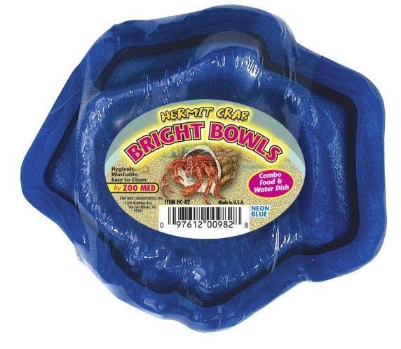 Zoomed Hermit Crab Dish - Neon Blue