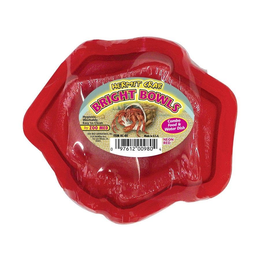 Zoomed Hermit Crab Dish - Red Neon