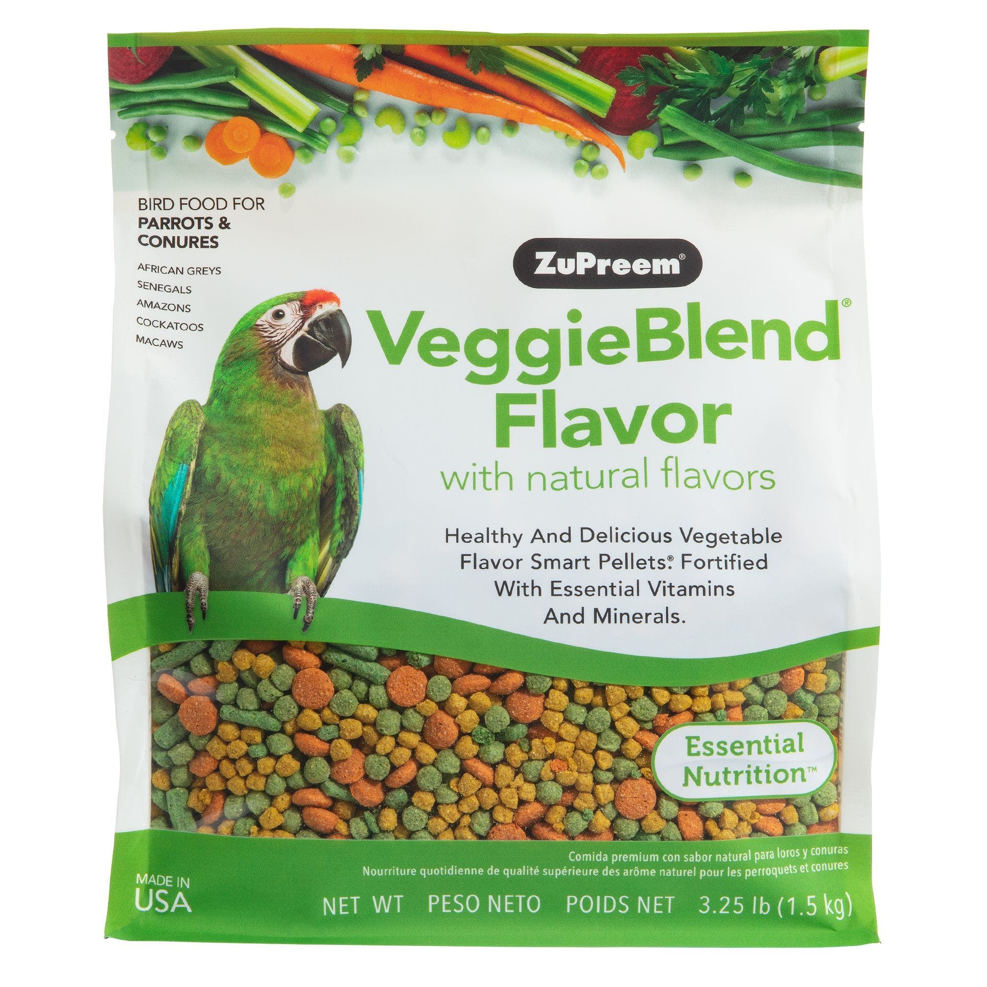 Zupreem Veggie Blend with Natural Flavor Daily Bird Food 3.25lb