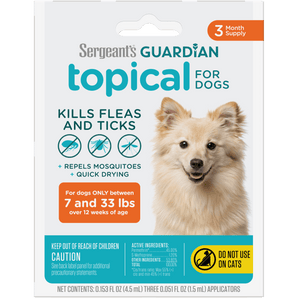 Sergeant's GUARDIAN Flea & Tick Topical for Dogs 7-33lbs