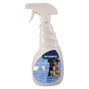 PetArmor Fastact Plus Flea & Tick Spray for Dog & Cat 16oz