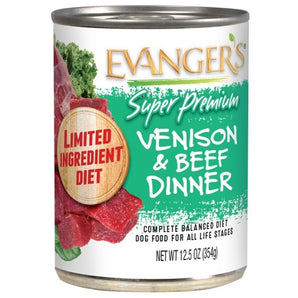 Evangers Super Premium Venison & Beef Dinner for Dogs 12.5oz